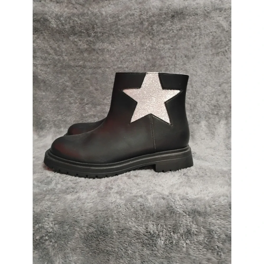 Wonder Nation Toddler And Girls Glitter Star Chelsea Boots Size 6